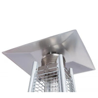 Pyramid Patio Heater Built for Outdoor Ambiance, 13,000 BTU Propane, Quartz Glass Tube, 230cm Height