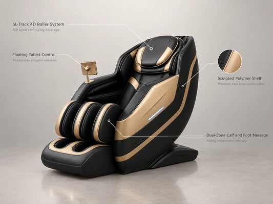 LuminaNova Halo-X Massage Chair — Feature Infographic